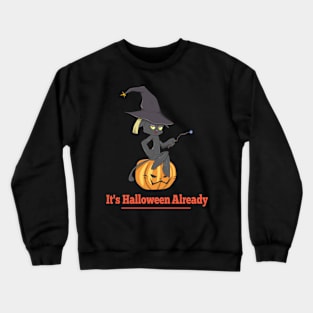 Halloween Magical Cat Crewneck Sweatshirt